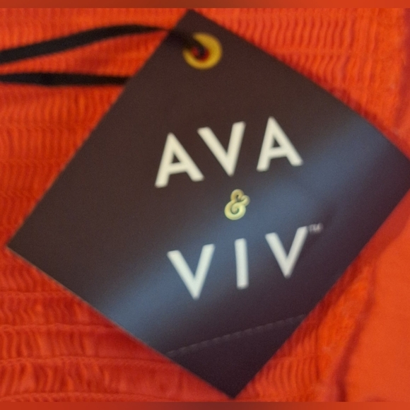 AVA & VIV Vibrant Coral Sundress - Picture 4 of 7